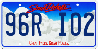 SD license plate 96RI02