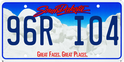 SD license plate 96RI04