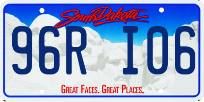 SD license plate 96RI06