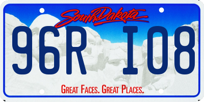 SD license plate 96RI08