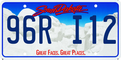 SD license plate 96RI12
