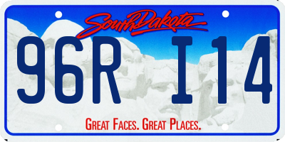 SD license plate 96RI14