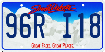 SD license plate 96RI18