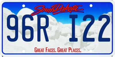 SD license plate 96RI22