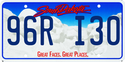 SD license plate 96RI30