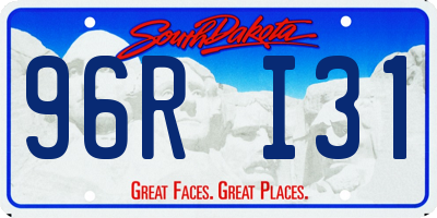 SD license plate 96RI31