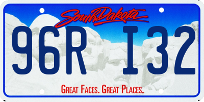 SD license plate 96RI32