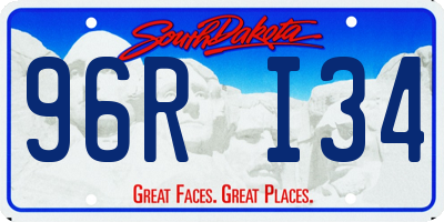 SD license plate 96RI34