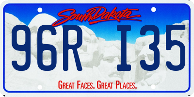 SD license plate 96RI35