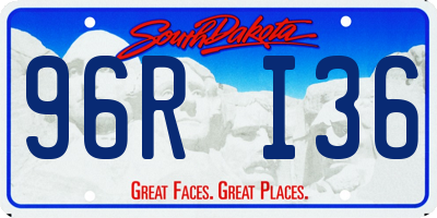 SD license plate 96RI36