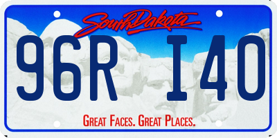 SD license plate 96RI40