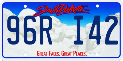 SD license plate 96RI42