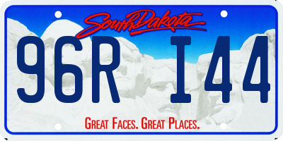 SD license plate 96RI44