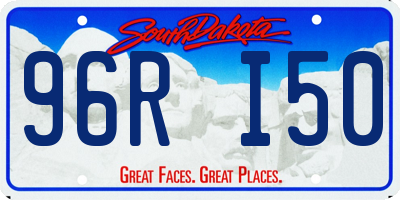 SD license plate 96RI50