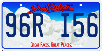 SD license plate 96RI56