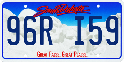 SD license plate 96RI59
