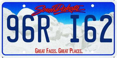 SD license plate 96RI62