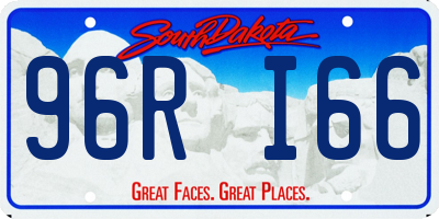 SD license plate 96RI66