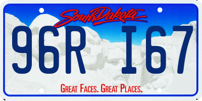 SD license plate 96RI67