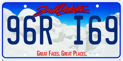 SD license plate 96RI69