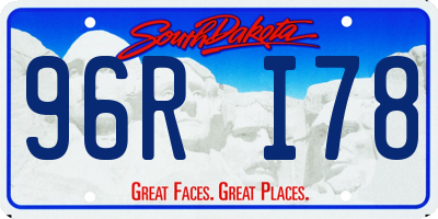 SD license plate 96RI78