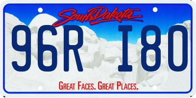 SD license plate 96RI80