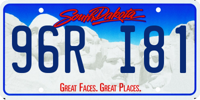 SD license plate 96RI81