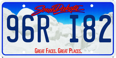 SD license plate 96RI82