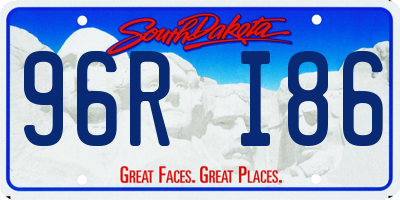 SD license plate 96RI86
