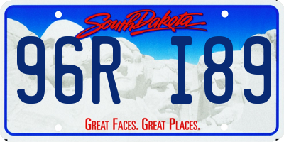 SD license plate 96RI89