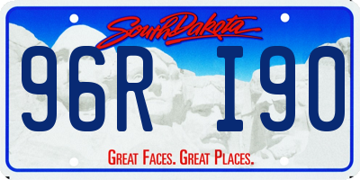 SD license plate 96RI90