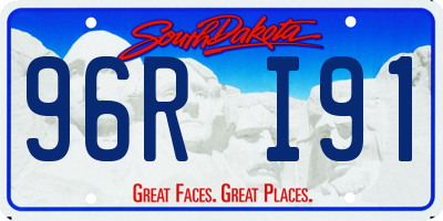 SD license plate 96RI91