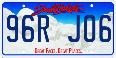 SD license plate 96RJ06