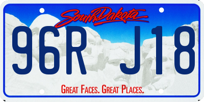 SD license plate 96RJ18