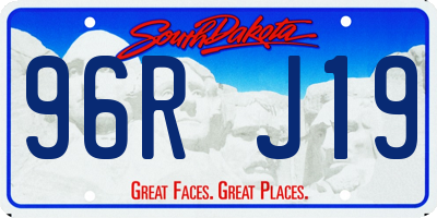 SD license plate 96RJ19