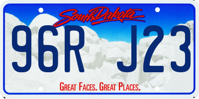 SD license plate 96RJ23