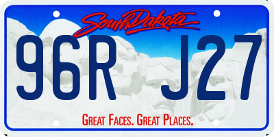 SD license plate 96RJ27