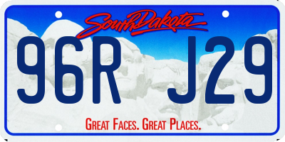 SD license plate 96RJ29