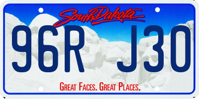 SD license plate 96RJ30