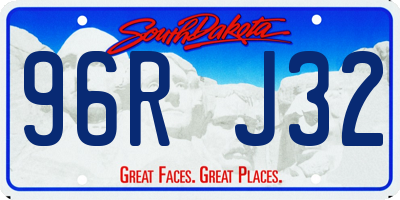 SD license plate 96RJ32