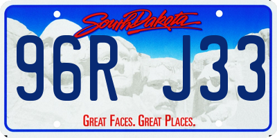 SD license plate 96RJ33