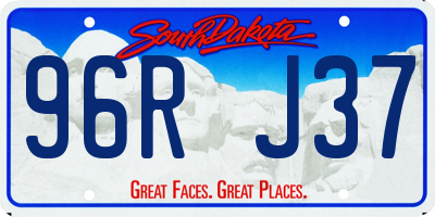 SD license plate 96RJ37