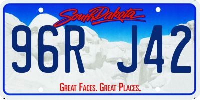 SD license plate 96RJ42