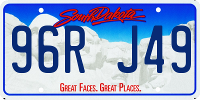 SD license plate 96RJ49