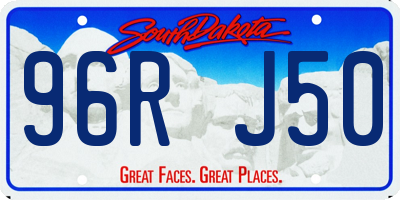 SD license plate 96RJ50