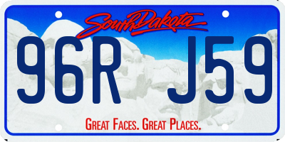SD license plate 96RJ59