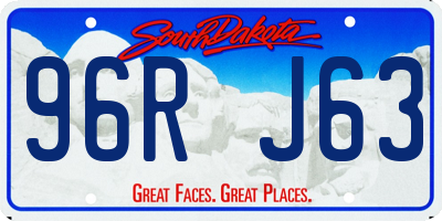 SD license plate 96RJ63