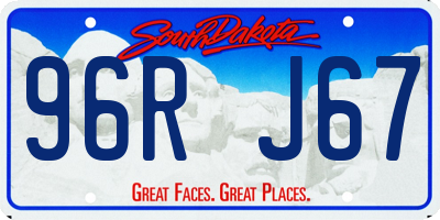 SD license plate 96RJ67