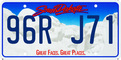 SD license plate 96RJ71