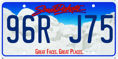 SD license plate 96RJ75